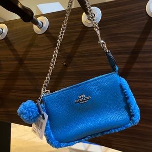 blue coach purse